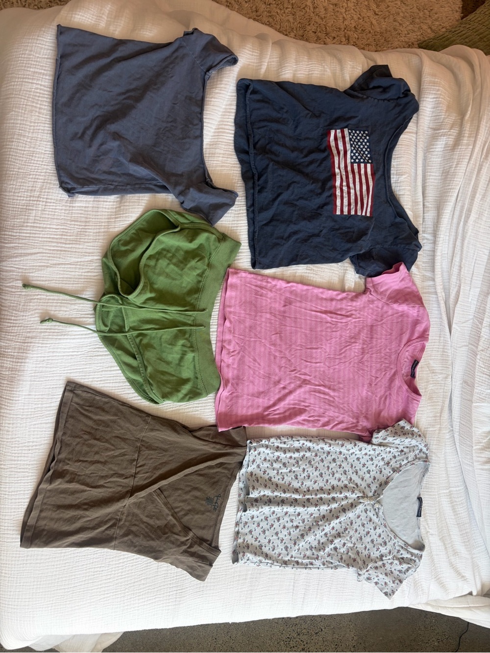 Brandy Melville Clothing Pack-5 shirts 1 pair of shorts